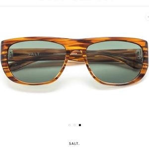 SALT MUNDO UNISEX SUNGLASSES WOODGRAIN 58-18-145 NEW IN CASE